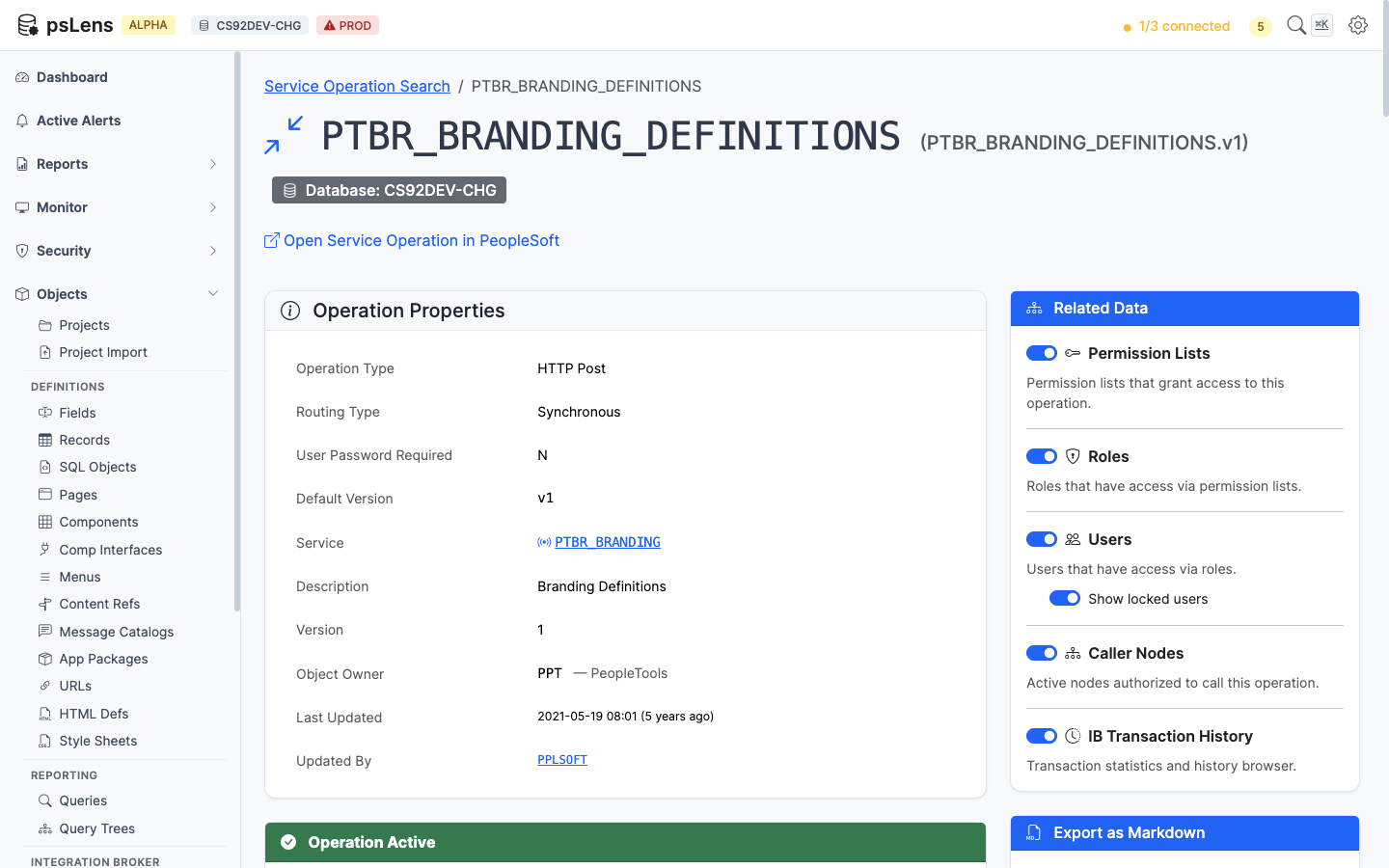 Detail page for PTBR_BRANDING_DEFINITIONS service operation